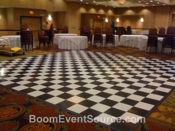black and white decor dance floor rental 2 Dance Floors