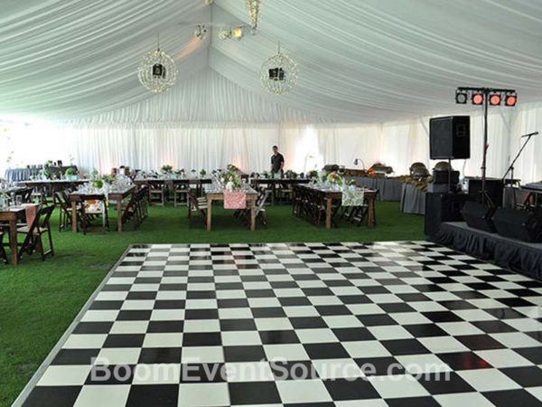 black and white decor dance floor rental 3 Dance Floors