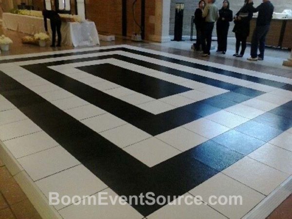 black and white decor dance floor rental 5 Dance Floors