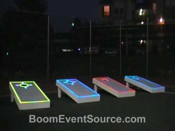 led corn hole event rental 2 LED Corn Hole