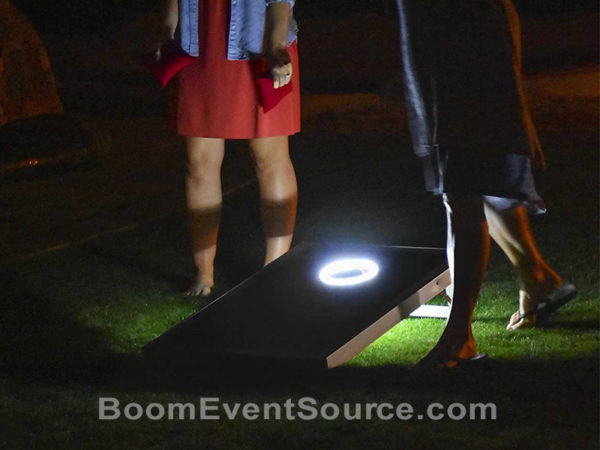 led corn hole event rental 7 LED Corn Hole