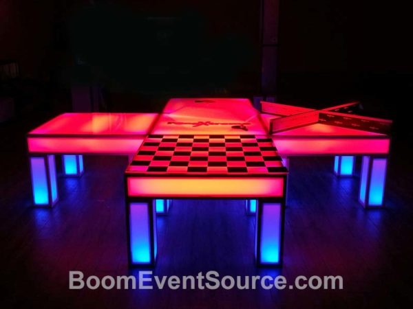 ping pong table light up led rental 2 LED Ping Pong Table